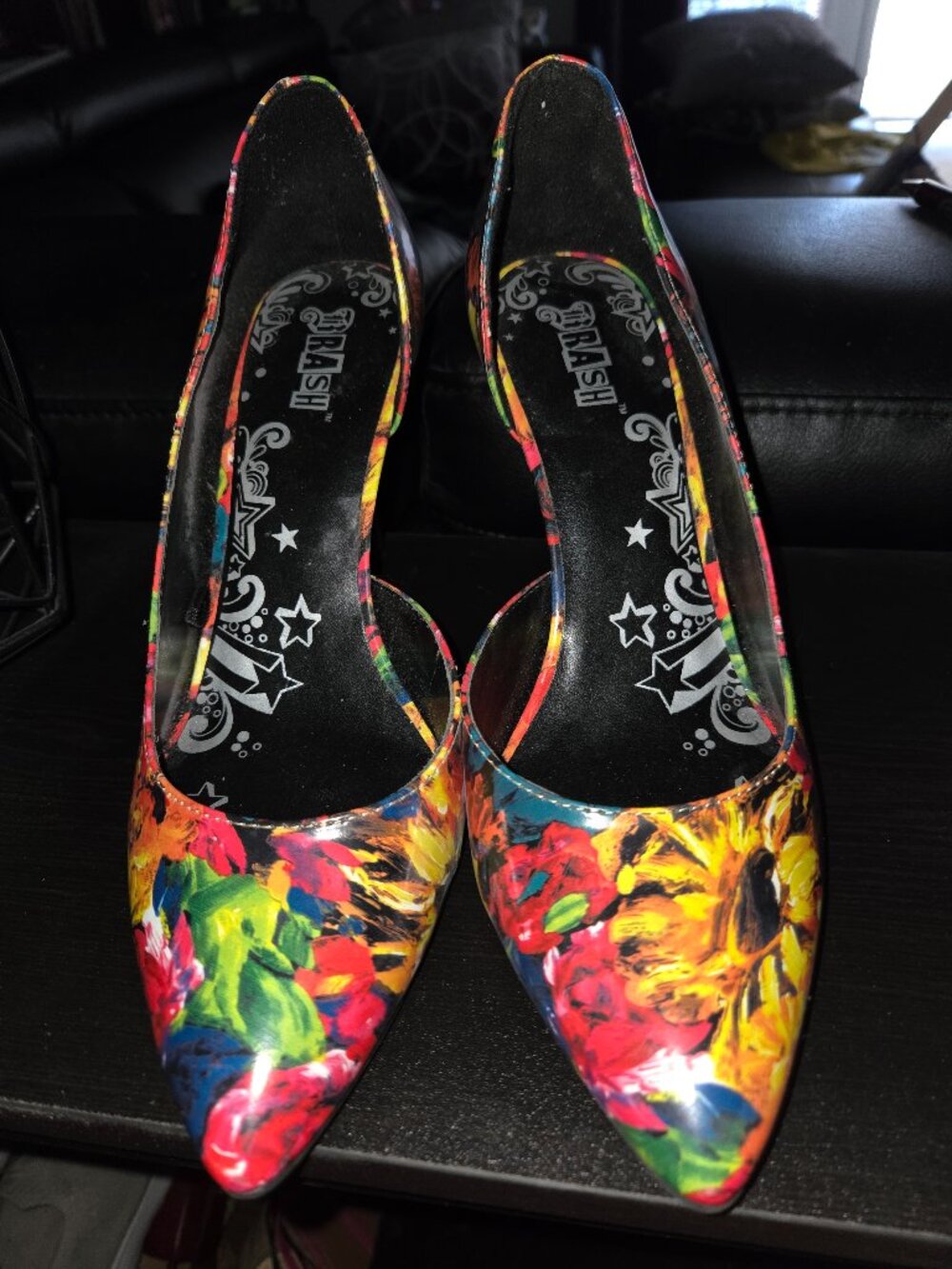 Brash Floral Patent Pumps (Never Worn)